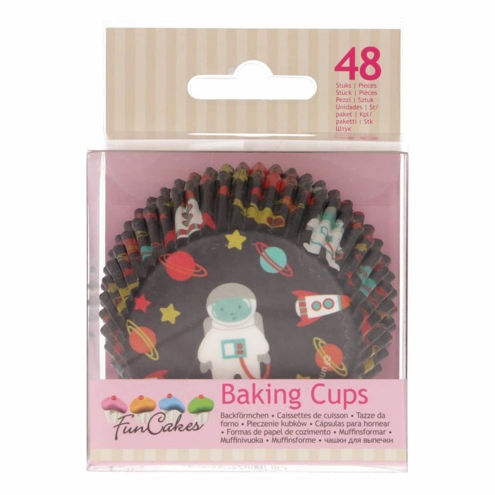 Baking cups Space | 48 stuks Baking cups Space | 48 stuks