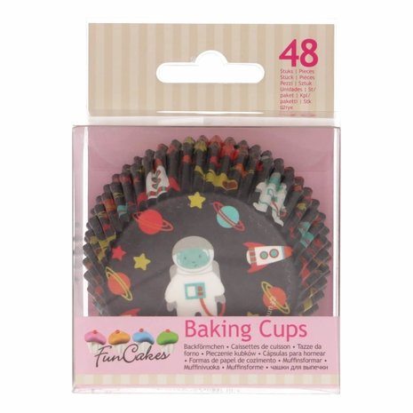 Baking cups Space | 48 stuks Baking cups Space | 48 stuks
