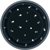 Bordjes Glitz Zwart Zilver Dots 17cm | 8 stuks Bordjes Glitz Zwart Zilver Dots 17cm | 8 stuks