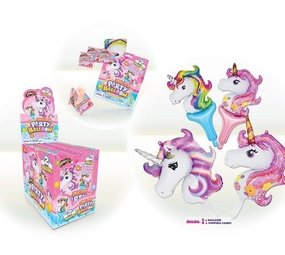 Bonbons crépitants de licorne et ballons en aluminium 40cm | par sac