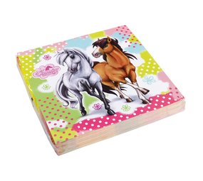 Servetten Charming Horses Paarden 33x33cm | 20 stuks Servetten Charming Horses Paarden 33x33cm | 20 stuks