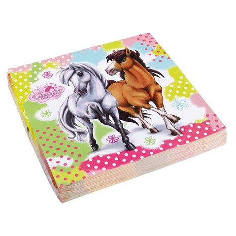 Servetten Charming Horses Paarden 33x33cm | 20 stuks Servetten Charming Horses Paarden 33x33cm | 20 stuks