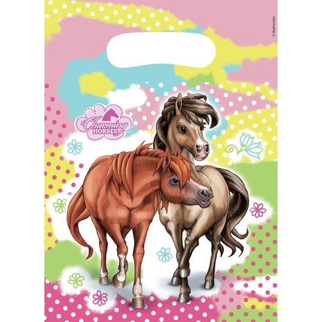 Uitdeelzakjes Charming Horses Paarden 23x16cm | 6 stuks Uitdeelzakjes Charming Horses Paarden 23x16cm | 6 stuks