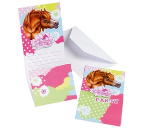 Uitnodigingen Charming Horses Paarden | 6 stuks Uitnodigingen Charming Horses Paarden | 6 stuks