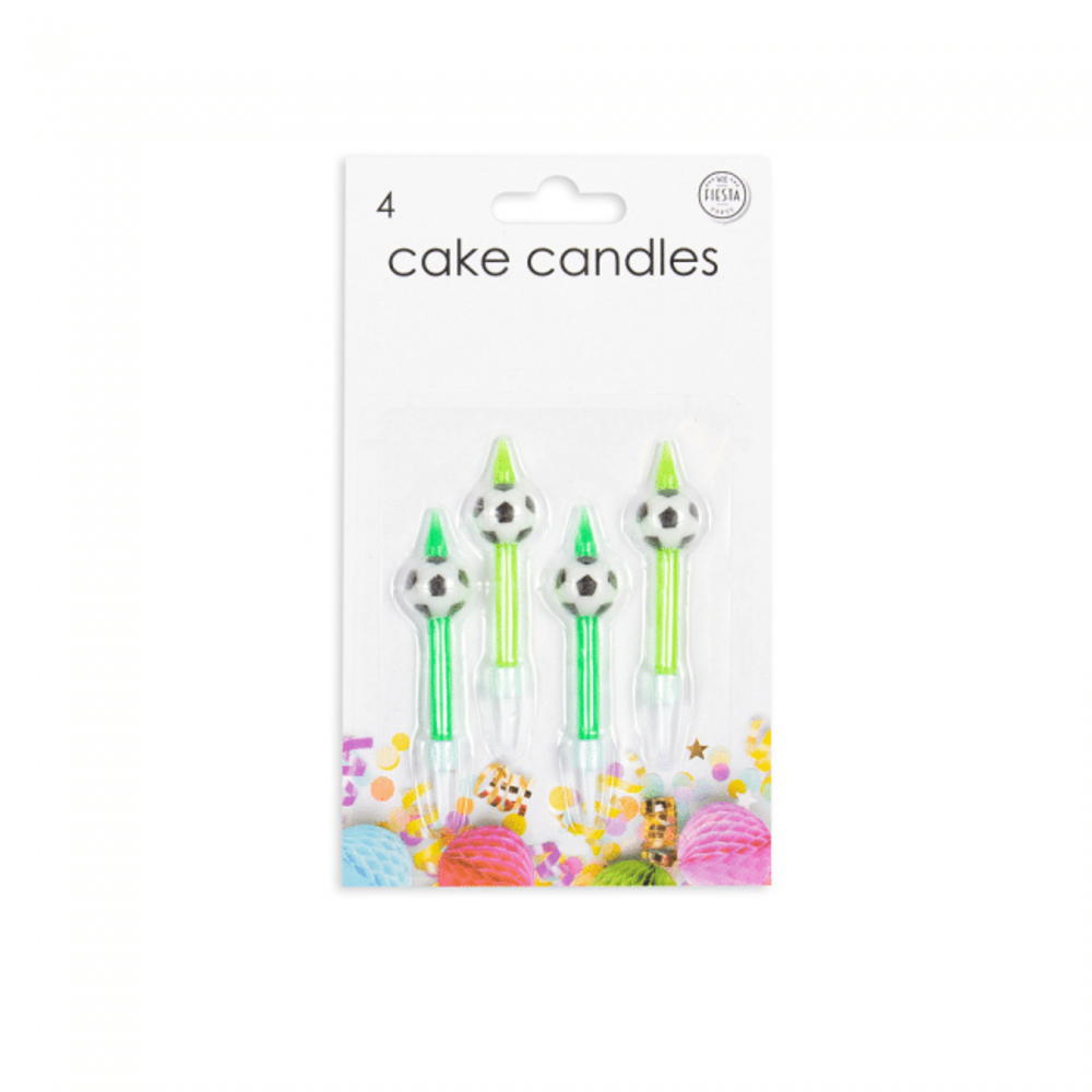 Globos Nordic Football candles 6cm | 4 pieces Globos Nordic Football candles 6cm | 4 pieces