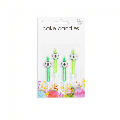 Globos Nordic Football candles 6cm | 4 pieces Globos Nordic Football candles 6cm | 4 pieces