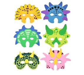 Henbrandt Maskers Dinosaurus Foam Gekleurd | per stuk Henbrandt Maskers Dinosaurus Foam Gekleurd | per stuk