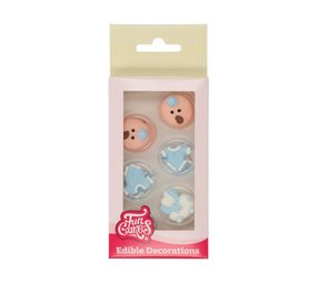 Fun Cakes Funcakes sugar decoration baby boy | 12 pieces Fun Cakes Funcakes sugar decoration baby boy | 12 pieces