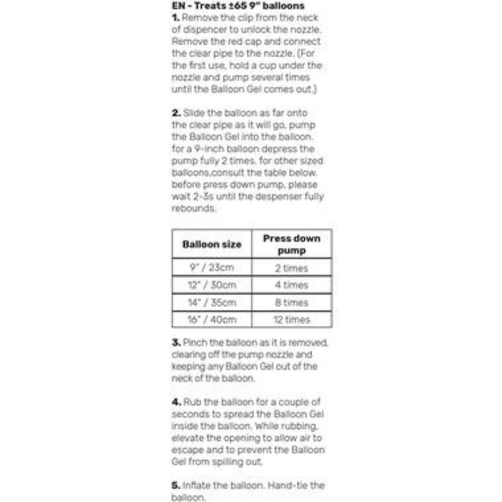 Ballongel für 65 Luftballons | 150 ml