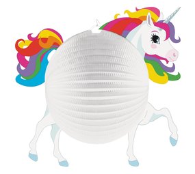 Amscan Eenhoorn Regenboog  Shape Lampion 25cm | per stuk Amscan Eenhoorn Regenboog  Shape Lampion 25cm | per stuk