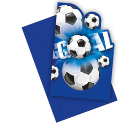 Einladungen Fußballtor | 6 Stück