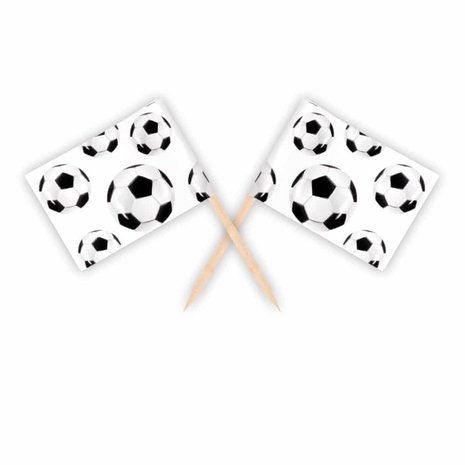 Boland Voetbal Prikkers 7cm | 24 stuks Boland Voetbal Prikkers 7cm | 24 stuks