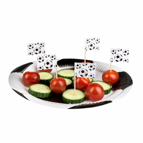 Boland Voetbal Prikkers 7cm | 24 stuks Boland Voetbal Prikkers 7cm | 24 stuks