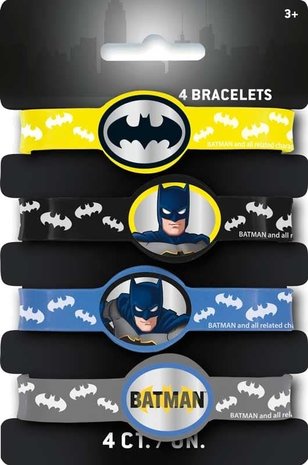 Unique Party Batman armbanden | 4 stuks Unique Party Batman armbanden | 4 stuks