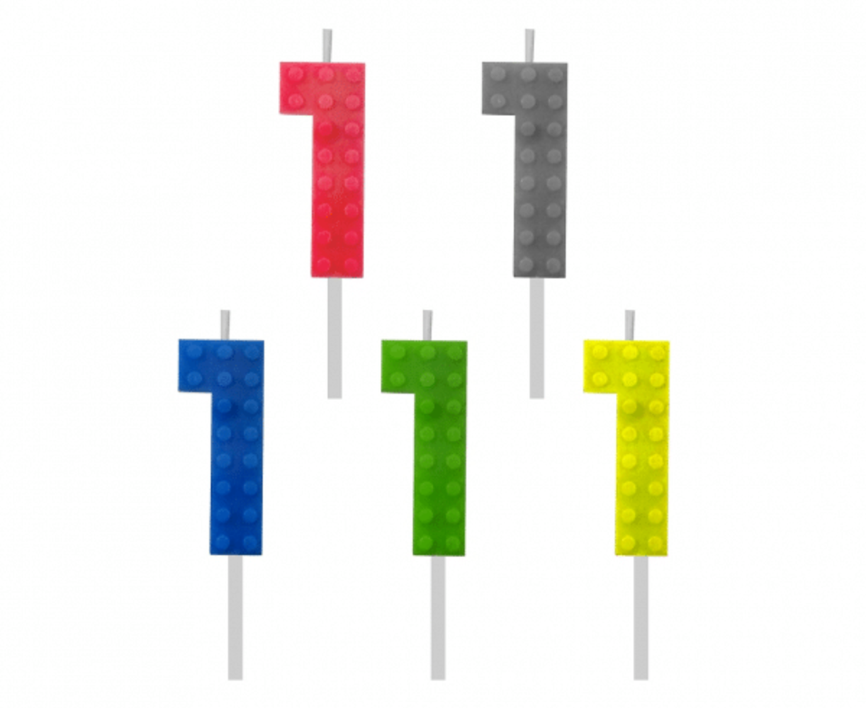 Tuf-Tuf LEGO number 1 cake candles 5.5 cm | per Unit
