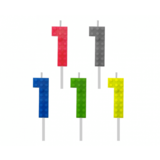 Tuf-Tuf Lego Cijfer 1 Taart Kaarsjes 5,5cm | per stuk Tuf-Tuf Lego Cijfer 1 Taart Kaarsjes 5,5cm | per stuk