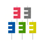 Tuf-Tuf LEGO number 3 cake candles 5.5 cm | per Unit Tuf-Tuf LEGO number 3 cake candles 5.5 cm | per Unit