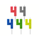 Tuf-Tuf Lego Cijfer 4 Taart Kaarsjes 5,5cm | per stuk Tuf-Tuf Lego Cijfer 4 Taart Kaarsjes 5,5cm | per stuk