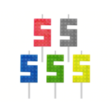 Tuf-Tuf Lego Figure 5 bougies de gâteau 5.5cm | par unité Tuf-Tuf Lego Figure 5 bougies de gâteau 5.5cm | par unité