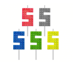 Tuf-Tuf Lego Figure 5 bougies de gâteau 5.5cm | par unité