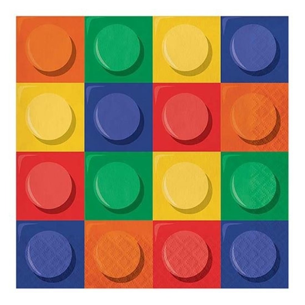 Creative Converting Serviettes Lego Block Party 33x33cm | 16 pièces Creative Converting Serviettes Lego Block Party 33x33cm | 16 pièces