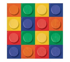 Creative Converting Lego Block Party Napkins 33x33cm | 16 pieces Creative Converting Lego Block Party Napkins 33x33cm | 16 pieces