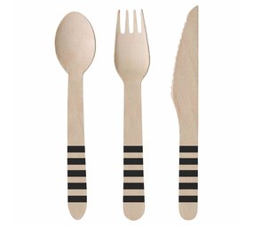 Amscan Couverts en bois de football Kicker Party | 24 pièces