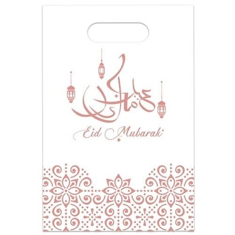 Ramadan Handing out bags Eid Mubarak Rose Gold | 6 pieces Ramadan Handing out bags Eid Mubarak Rose Gold | 6 pieces