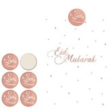 Parties de papier eid mubarak rose or rose | 6 morceaux Parties de papier eid mubarak rose or rose | 6 morceaux