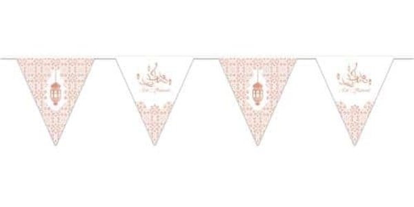 Flag Line Paper Eid Mubarak Rose Gold | 4.5 meters