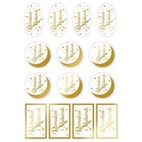 Cadeau labels Ramadan Mubarak Goud | 14 stuks