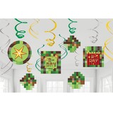 Amscan Suspenses de décoration Swirls TNT Minecraft Party 61cm | 12 pièces Amscan Suspenses de décoration Swirls TNT Minecraft Party 61cm | 12 pièces