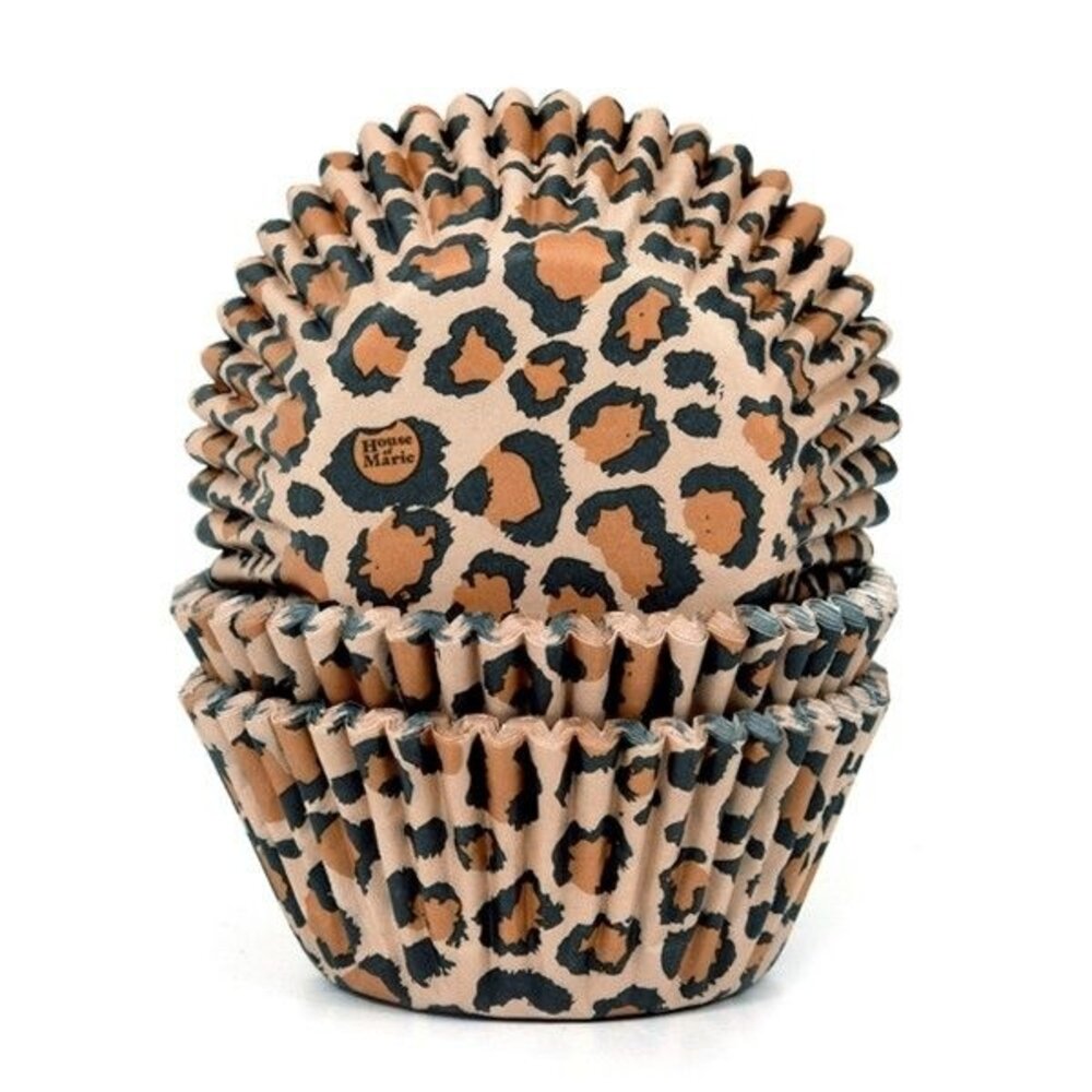 House of Marie Baking Cups Panther - Leopard Print | 50 pieces House of Marie Baking Cups Panther - Leopard Print | 50 pieces