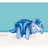 Unique Party Dinosaurus Blauw ballon staand | 87cm