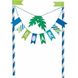 Unique Party Dinosaurus Cake topper Blauw en Groen | 15cm