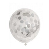 Luftballons mit silbernen Konfetti | 6 Stück Luftballons mit silbernen Konfetti | 6 Stück