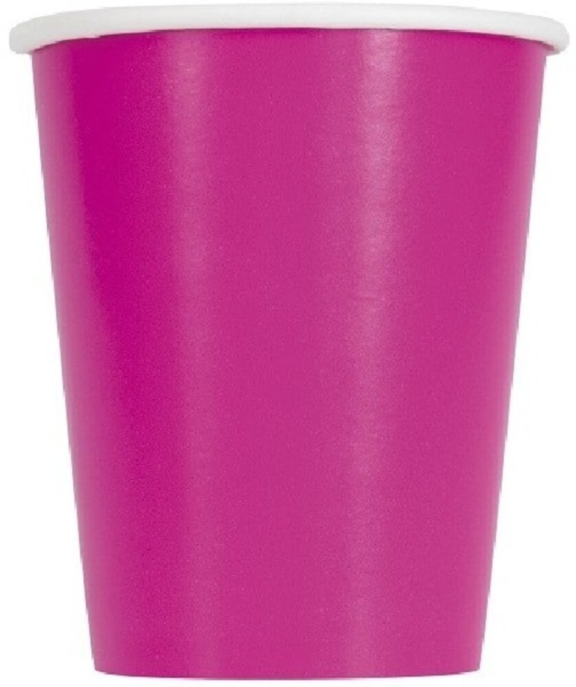 Cups Neon Pink Fuchsia 250ml | 14 Stücke Cups Neon Pink Fuchsia 250ml | 14 Stücke