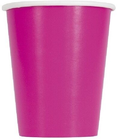 Cups Neon Pink Fuchsia 250ml | 14 Stücke Cups Neon Pink Fuchsia 250ml | 14 Stücke