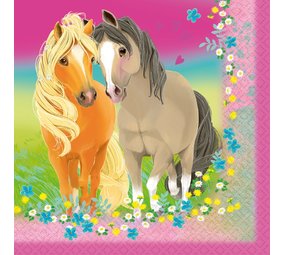 Servietten Pretty Pony 33x33cm | 20 Teile