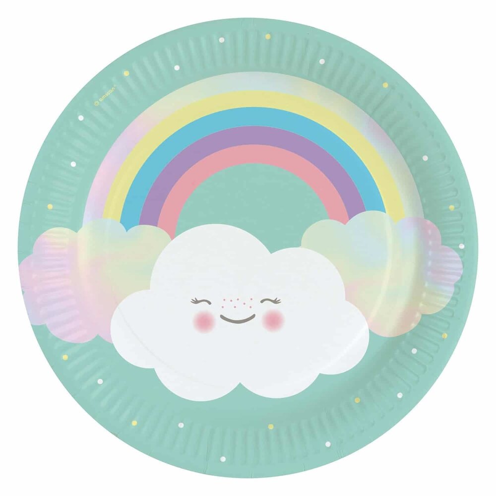 Amscan Rainbow & Cloud 23cm Zeichen | 8 Stücke