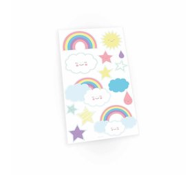 Amscan Tattoos Rainbow & Cloud | 14 stuks per velletje Amscan Tattoos Rainbow & Cloud | 14 stuks per velletje