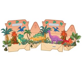 LG Imports Dinosaurus Uitdeel traktatie box 22,5x12x9,5cm | per stuk LG Imports Dinosaurus Uitdeel traktatie box 22,5x12x9,5cm | per stuk