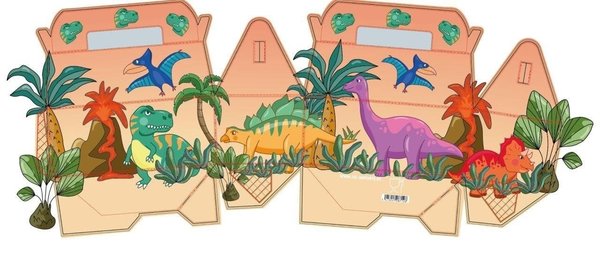 LG Imports Boîte de traitement des pièces de dinosaure 22.5x12x9.5cm | par unité LG Imports Boîte de traitement des pièces de dinosaure 22.5x12x9.5cm | par unité