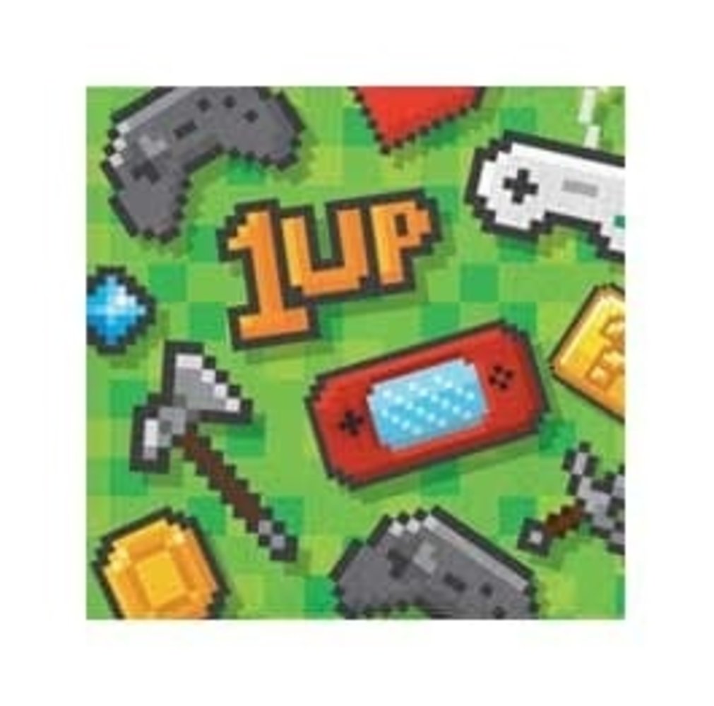 Creative Converting Serviette Game Party 25x25cm | 16 Stücke