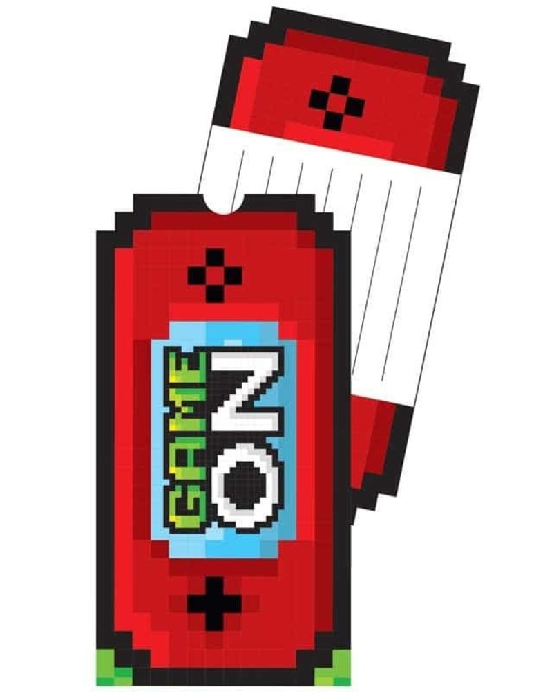 Creative Converting Einladung Game Party 15x8cm | 8 Stücke