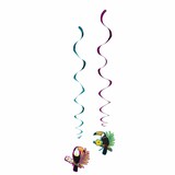 Hang decoration swirls hawaii toucan 85cm | 2 pieces
