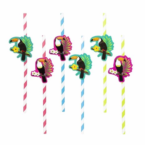 Papiers Hawaii Toucan 20cm | 6 morceaux Papiers Hawaii Toucan 20cm | 6 morceaux