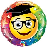Helium Ballon Smiley with graduation hat | 43 cm Helium Ballon Smiley with graduation hat | 43 cm