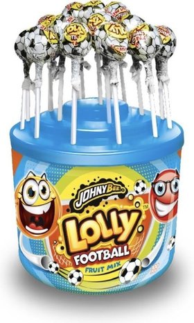 Johny Bee Football Lolly's Fruit Mix | per silo of 100 pieces