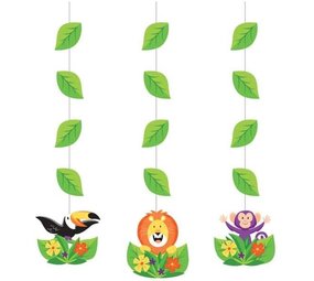 Creative Converting Hangdecoratie Jungle Safari - 3 stuks